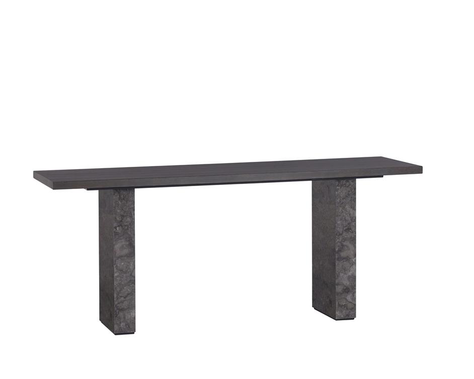 Rebel Console Table - Grey Marble / Charcoal Grey by Sunpan