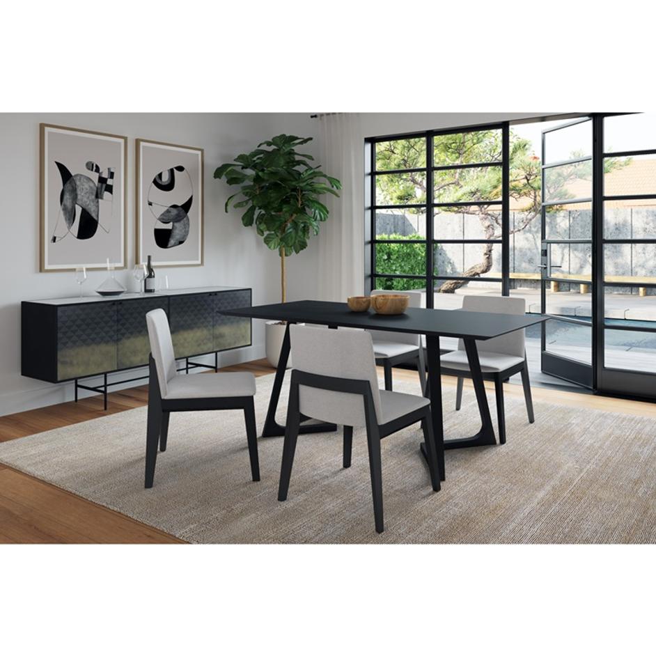 GODENZA DINING TABLE RECTANGULAR BLACK ASH by Moes Home