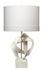 Intertwined Table Lamp with Linen Shade, White by Jamie Young