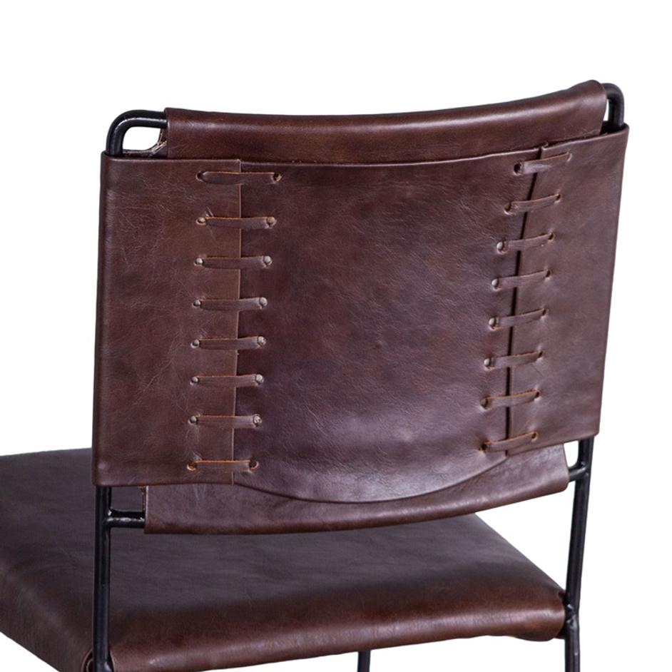 New York Bar Chair Chocolate Leather by Home Trends & Design