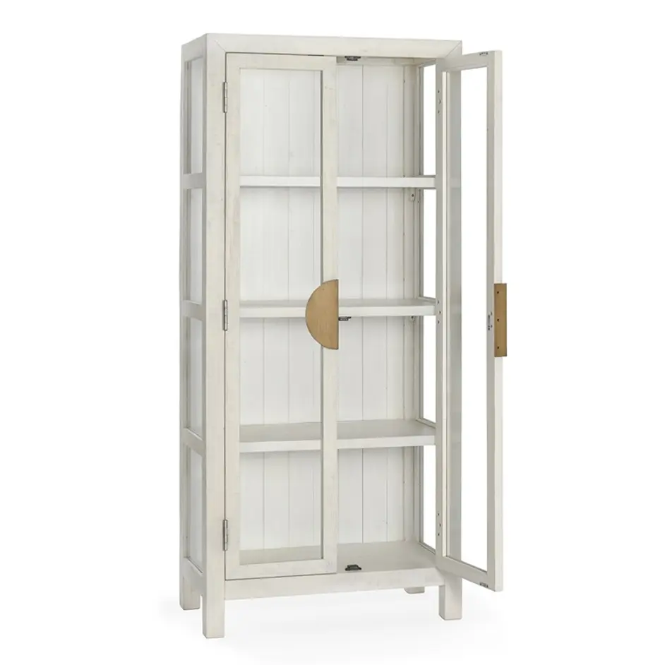 Milroy Reclaimed Pine Tall Cabinet Antique White by Classic Home