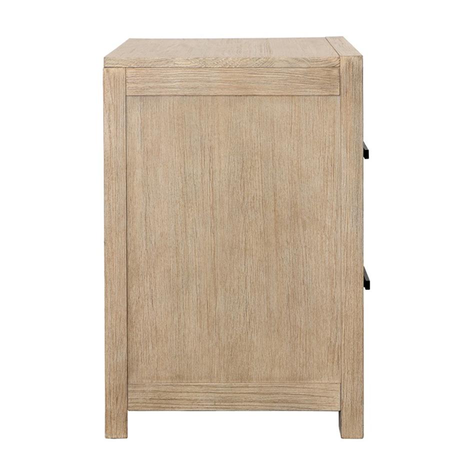 Hampton Nightstand Double Drawer by Curated Collections