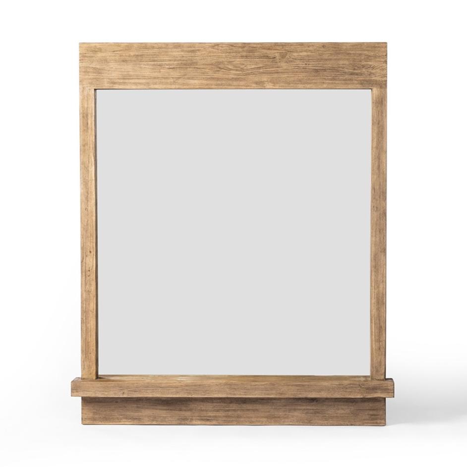 Ledge Wall Mirror - Distressed Light Pine by Four Hands