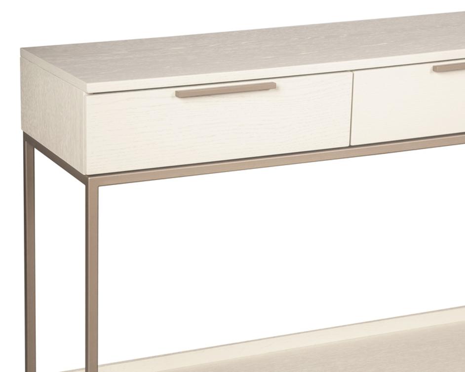 REBEL CONSOLE TABLE WITH DRAWERS - CHAMPAGNE GOLD - CREAM by Sunpan