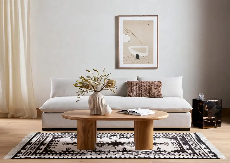 Shep End Table In Polished Petrified Wood by FOUR HANDS