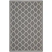 Hollis Moroccan Quatrefoil Trellis 4X6 Indoor And Outdoor Area Rug In Gray And Beige by Modway Furniture