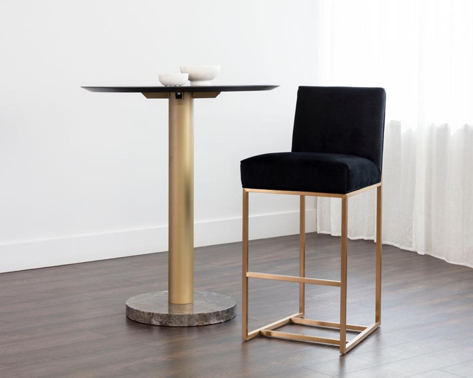 JOYCE BARSTOOL - CUBE BLACK by Sunpan