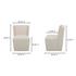 Cormac Rolling Dining Chair Cream by Moes Home