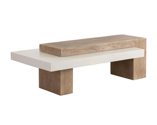 HERRIOT COFFEE TABLE - LIGHT BROWN / SUMMER SAND by Sunpan