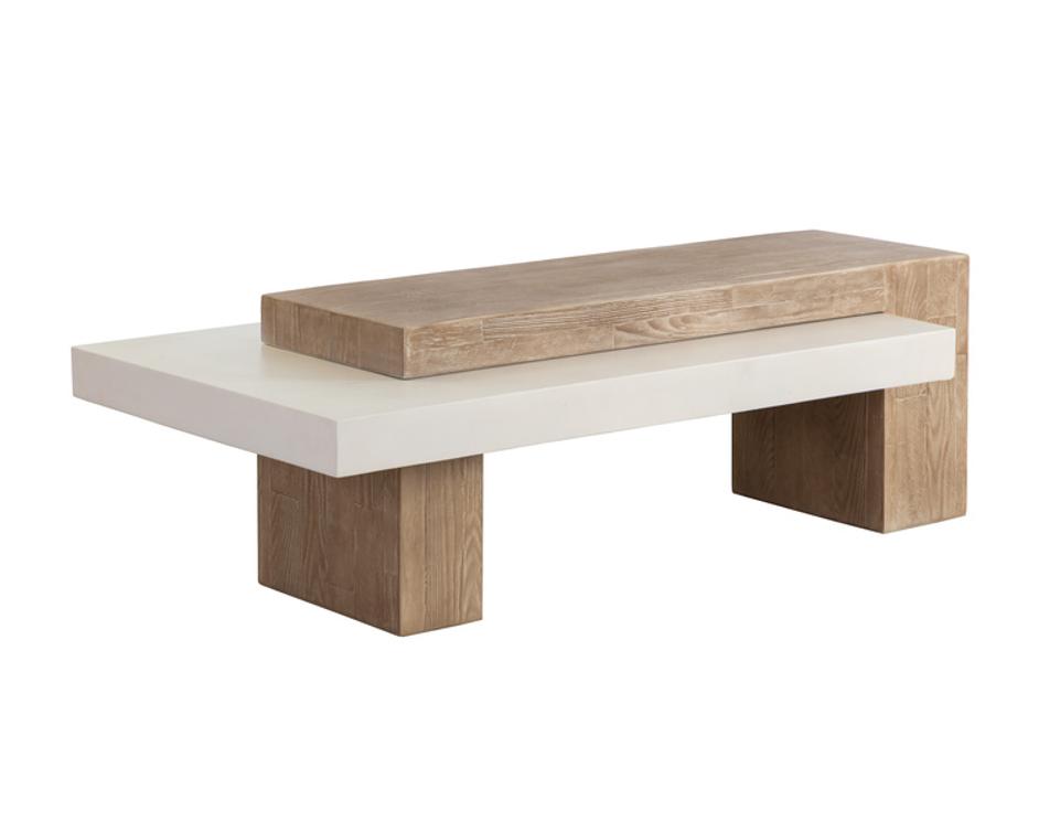 HERRIOT COFFEE TABLE - LIGHT BROWN / SUMMER SAND by Sunpan