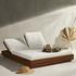 Kinta Outdoor Double Chaise Lounge - Faye Cream by Four Hands