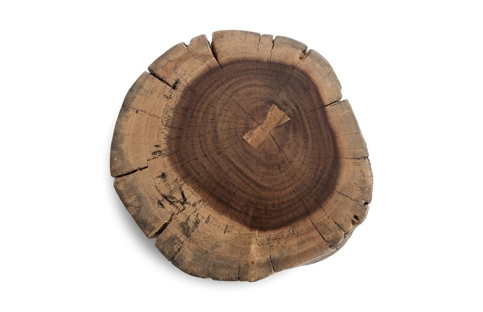 Chamcha Wood Stool, Natural by PHILLIPS COLLECTION