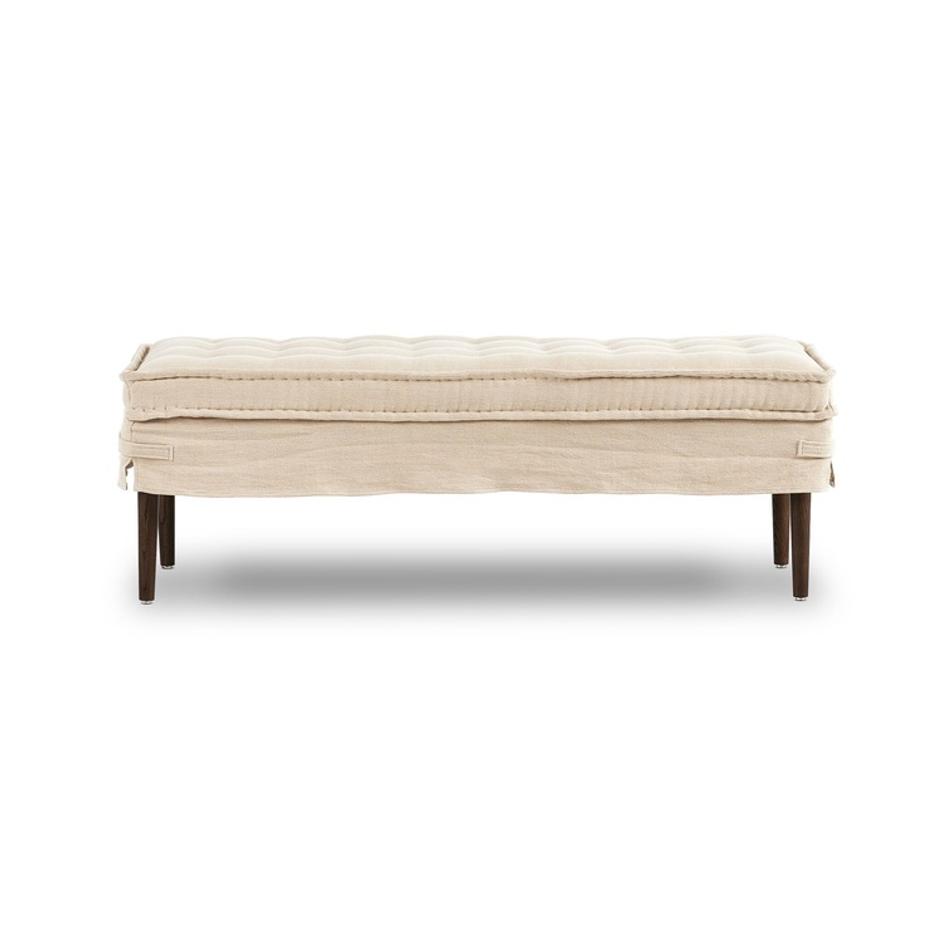 Cole Accent Bench In Broadway Dune And Terra Brown Ash by Four Hands