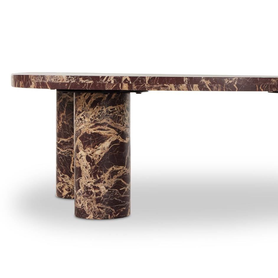 Zion Coffee Table - Merlot Marble by Four Hands