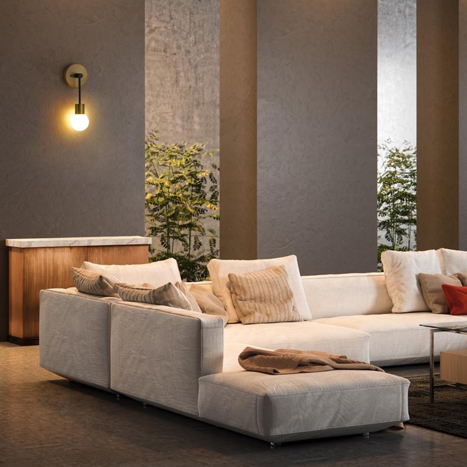 Neutra 1 Light Wall Sconce in Matte Black + Foundry Brass Finish by Z-Lite