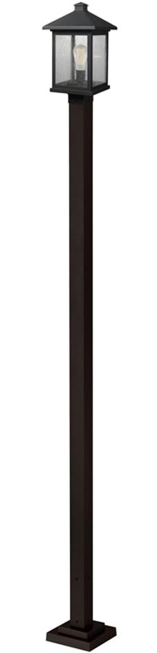 Portland 1 Light Outdoor Post Light in Oil Rubbed Bronze Finish by Z-Lite