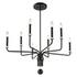 Ebony Elegance 8 Light Chandelier by Uttermost