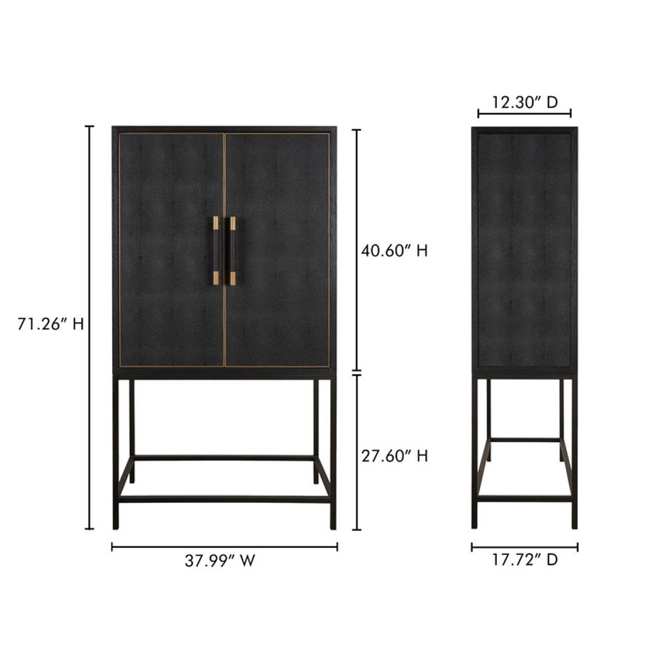 Mako Bar Cabinet Black by Moes Home