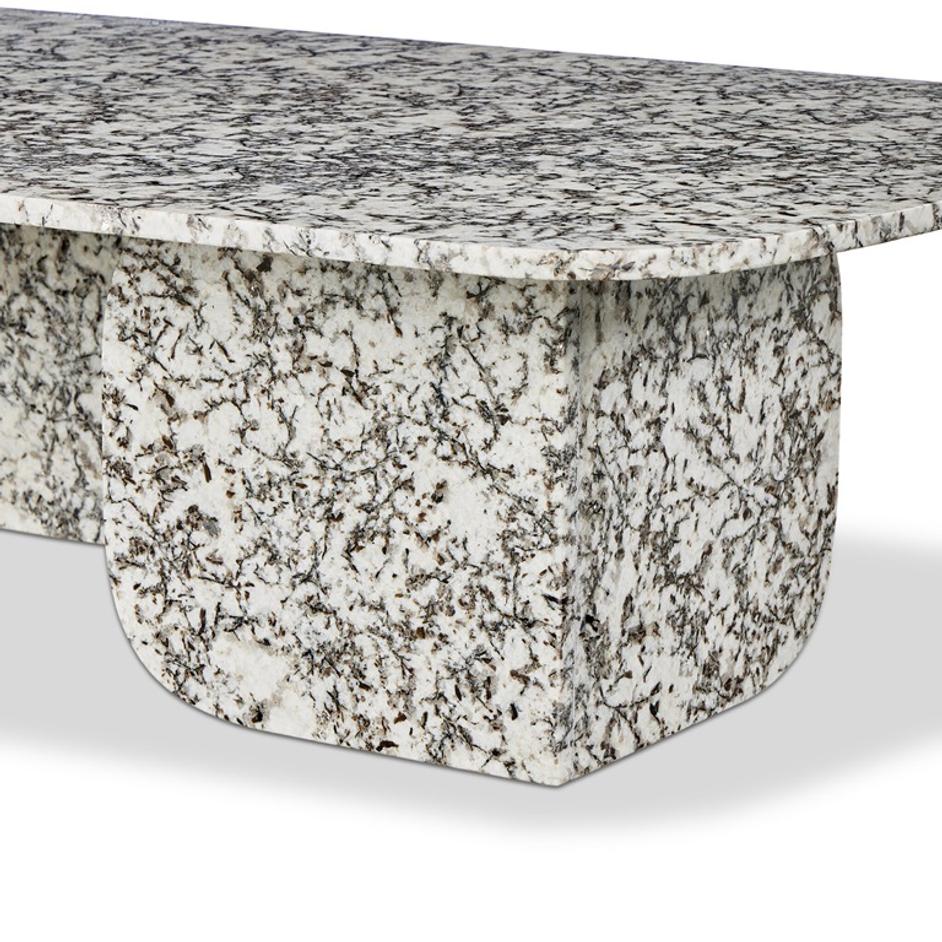 Ramone Coffee Table In Speckled Black Marble by Four Hands