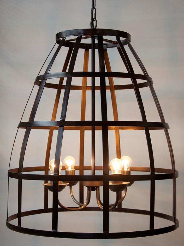 Birdcage Pendant 305, Black Steel by Noir Furniture