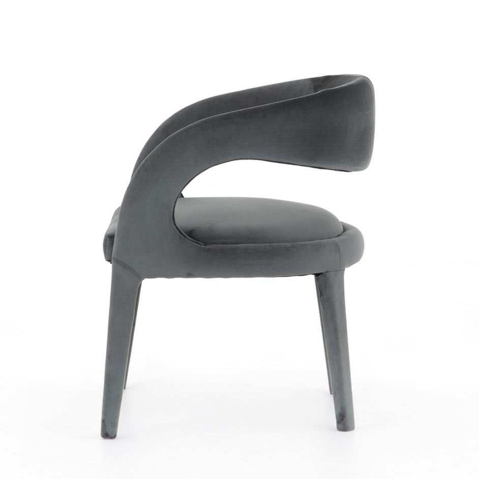 Hawkins Dining Chair-Charcoal Velvet by FOUR HANDS