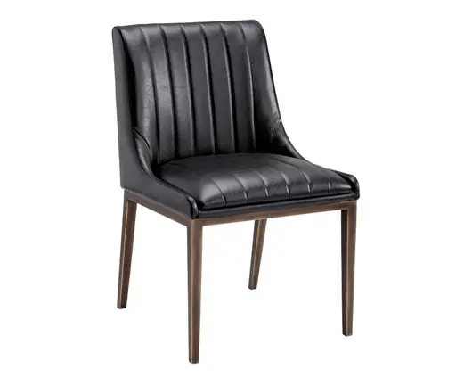 HALDEN DINING CHAIR - RUSTIC BRONZE - VINTAGE BLAC by Sunpan