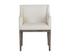 MALIK DINING ARMCHAIR - ASH GREY - LINOSO IVORY by Sunpan