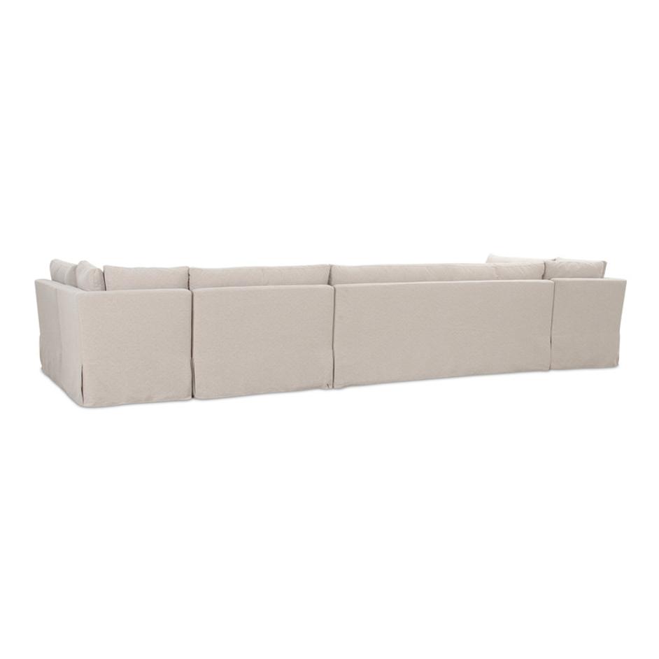 Fable Slipcover Dining Banquette U-Shape Beige 168In by Moes Home