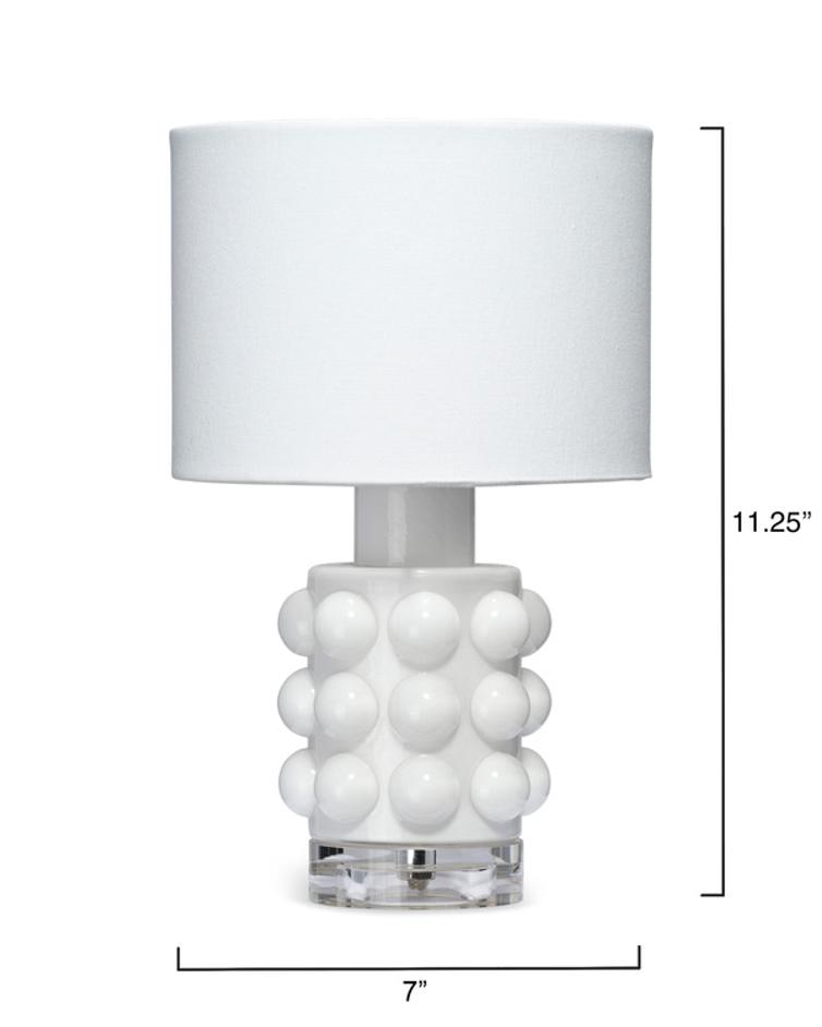 Seltzer Blown Glass Table Lamp, White by Jamie Young