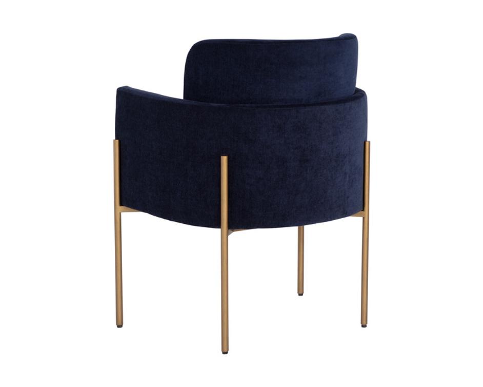 RICHIE DINING ARMCHAIR - ANTIQUE BRASS - DANNY NAVY by Sunpan