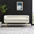 Marsha KD Velvet Bench, Dainty Cream by New Pacific Direct