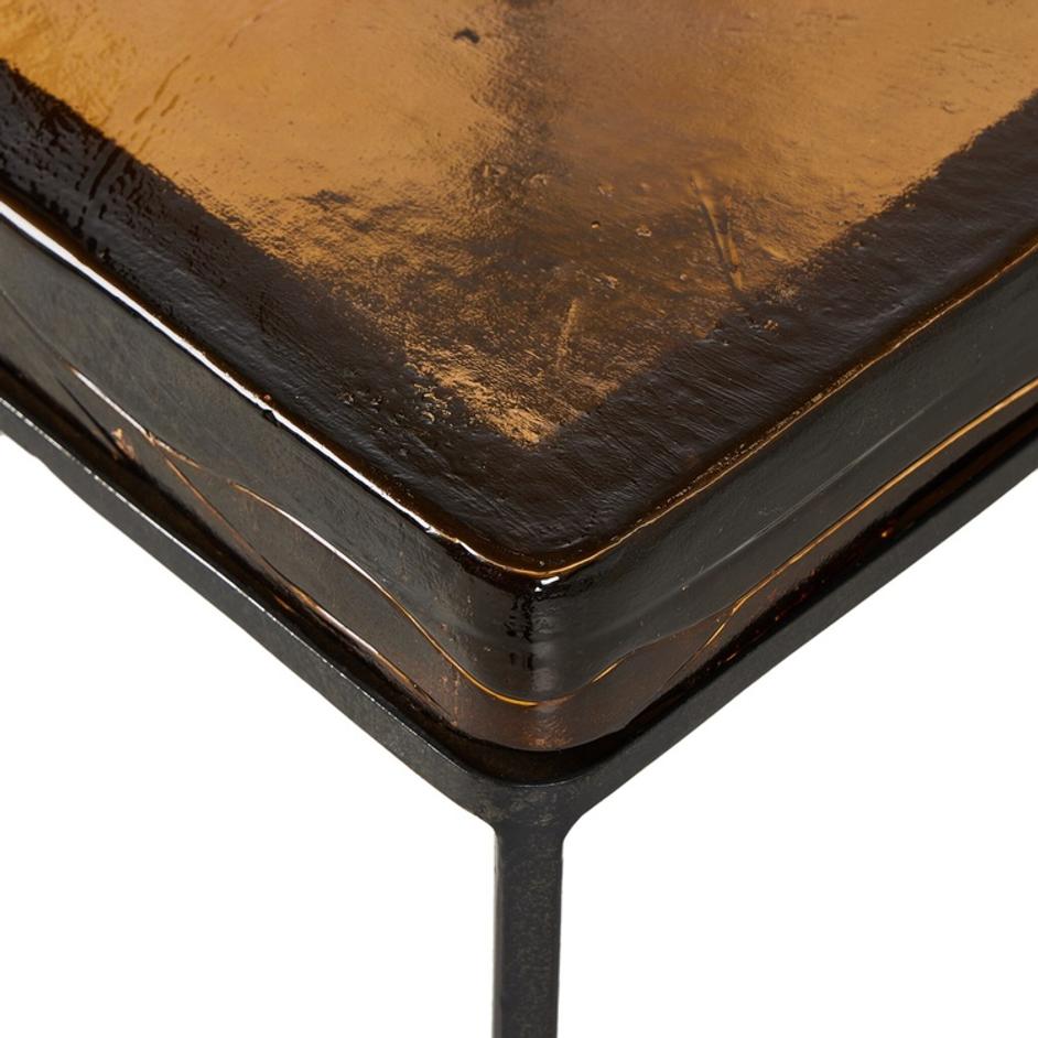 Lennie Cast Glass Bunching Table - Amber Cast Glass by Four Hands