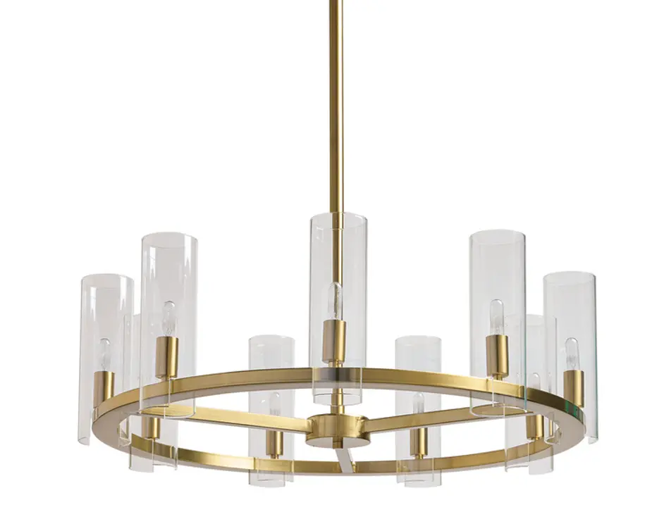 CLARABELLE CHANDELIER - SMALL - BRASS by Sunpan