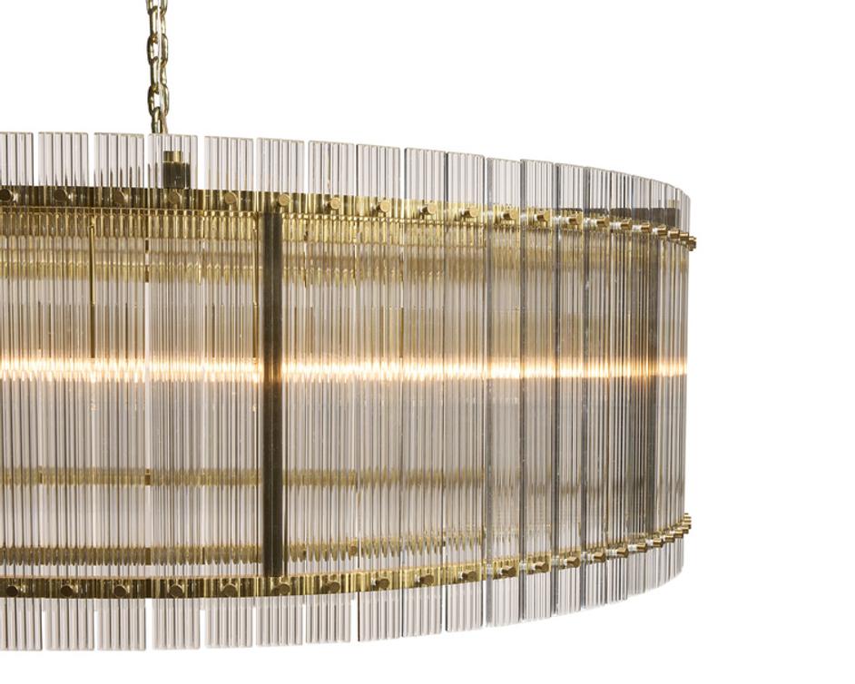 KORE CHANDELIER - LARGE - BRASS - CLEAR by Sunpan