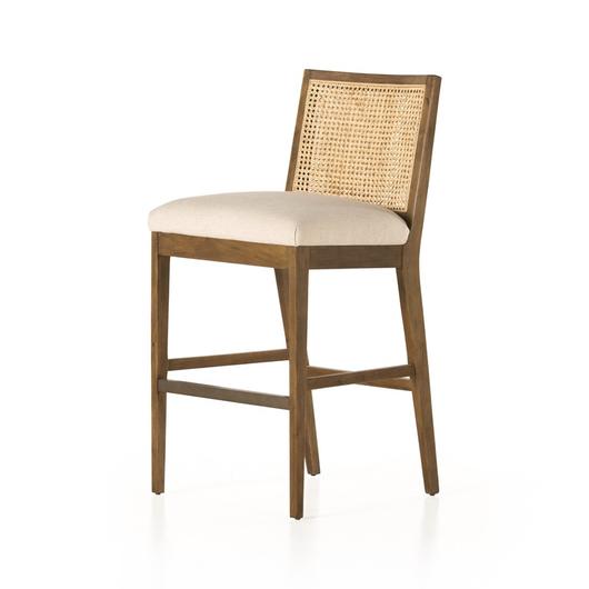 Antonia Cane Armless Bar + Counter Stool - Savile Flax by Four Hands
