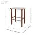 Elio Wood Counter Stool w/ Rope, Cinnamon Brown/Sand Lace by New Pacific Direct