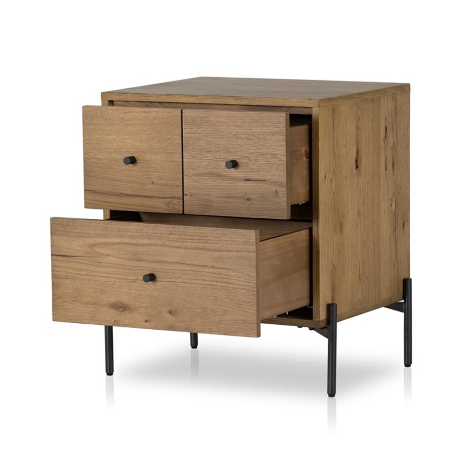 Eaton Nightstand In Amber Oak Resin by FOUR HANDS