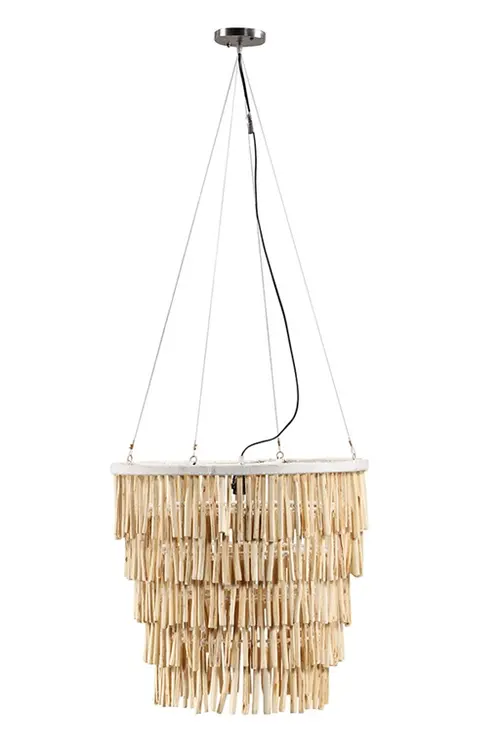 HANKO HANGING LAMP in WHITE AND NATURAL by Dovetail