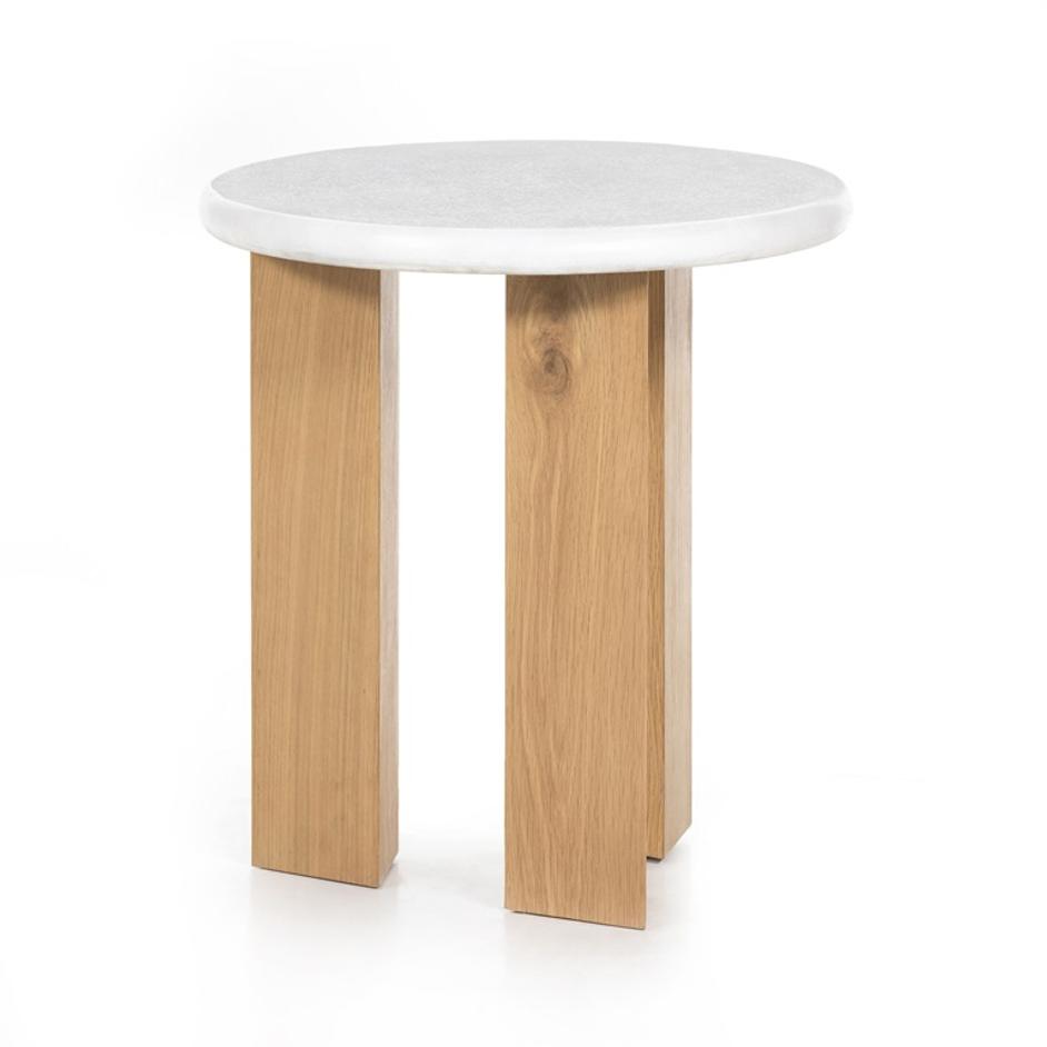 Odin Nightstand In Stucco White by FOUR HANDS