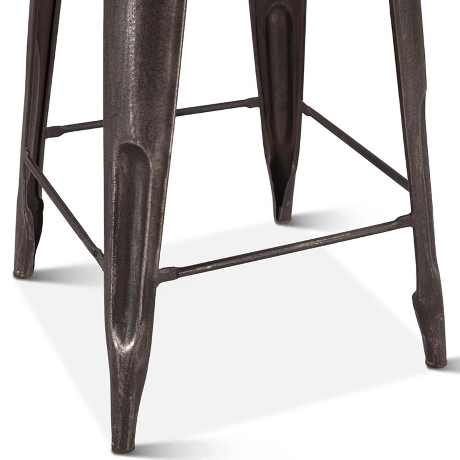 Eiffel 12" Barstool, Teak Top by Home Trends & Design