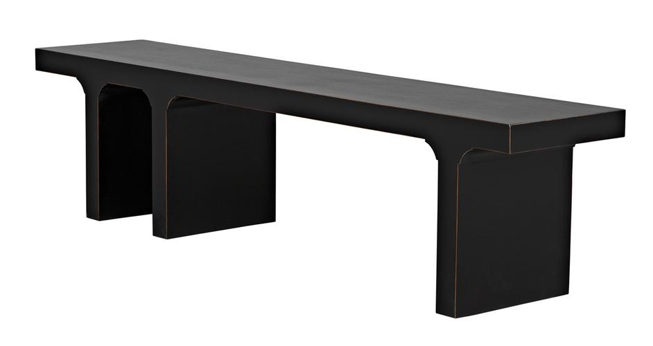 Kir Bench, Hand Rubbed Black by Noir Furniture