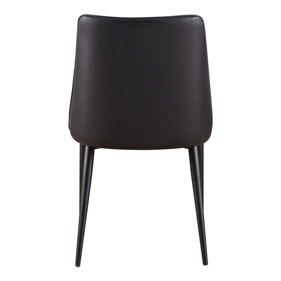 LULA DINING CHAIR BLACK VEGAN LEATHER-M2 by Moes Home