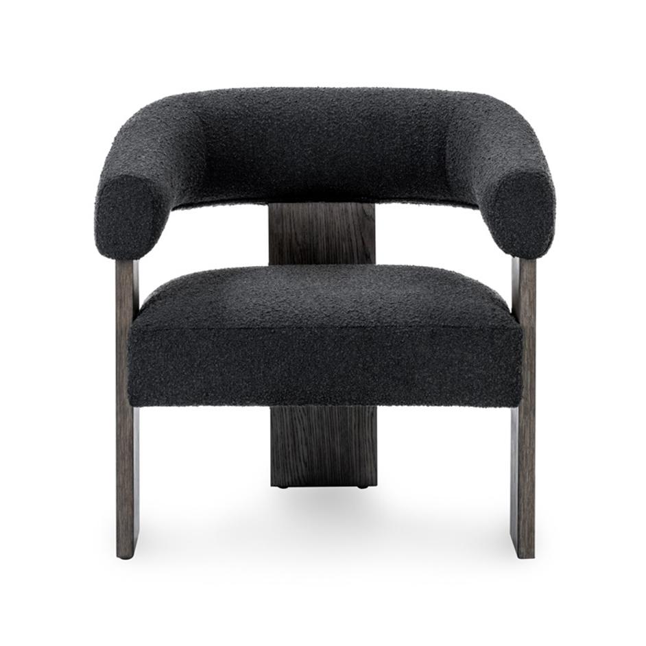 Julina Upholstered Accent Chair Charcoal by Classic Home