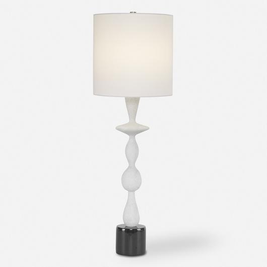 Inverse White Marble Table Lamp by Uttermost
