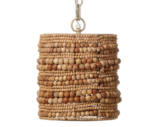 Strand Wood Beaded 1-Light Pendant by Jamie Young