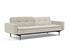 DUBLEXO SLEEPER SOFA W/ARMS in MIXED DANCE NATURAL FABRIC WITH Dark Wood LEGS 527 by INNOVATION USA