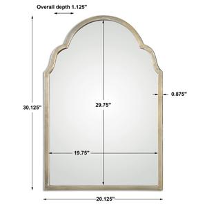 Brayden Petite Silver Arch Mirror by Uttermost