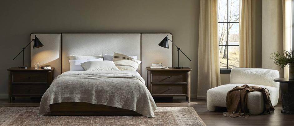 Regan Queen Bed - Crete Ivory by Four Hands