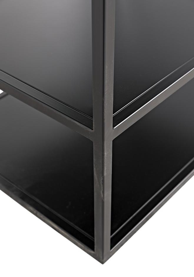 Downtown A Industrial Steel Bookcase in Matte Black by Noir Furniture