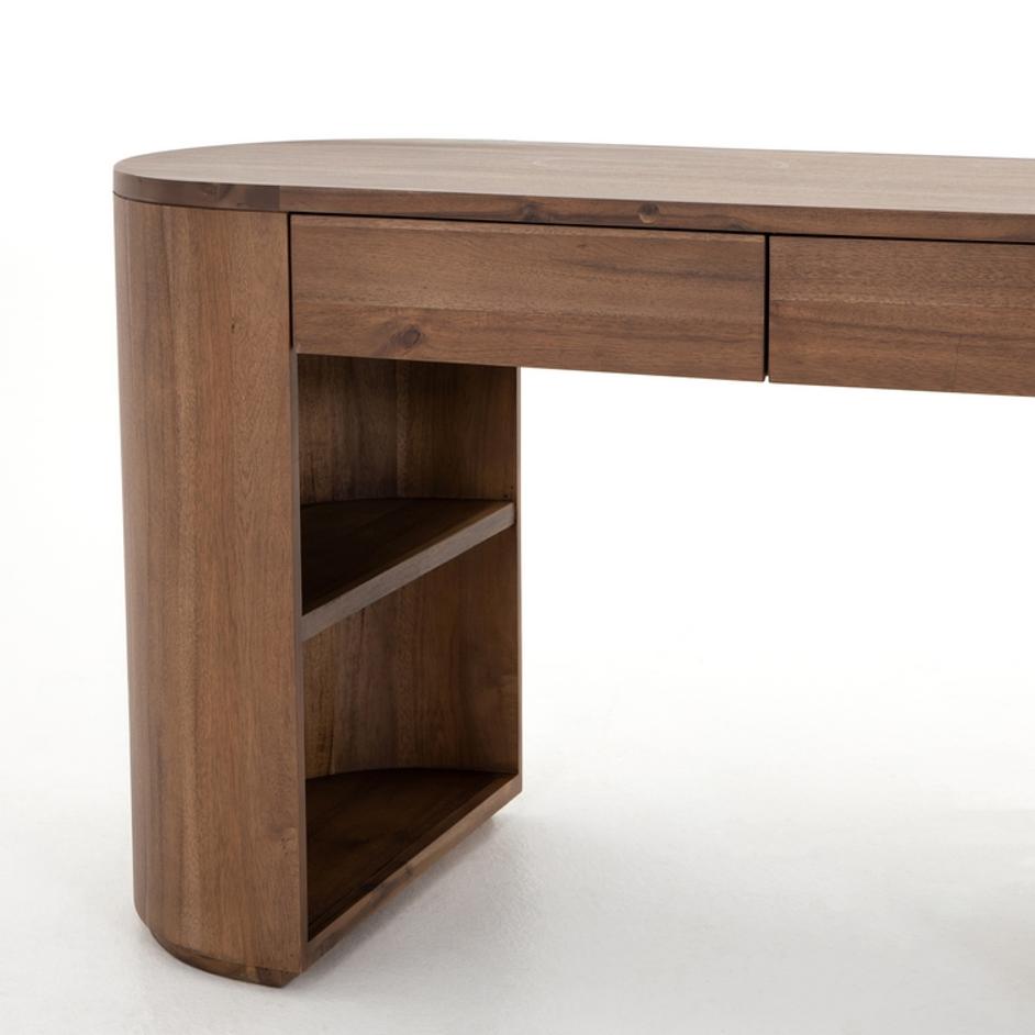 Pilar Desk in Caramel Brown Veneer by FOUR HANDS